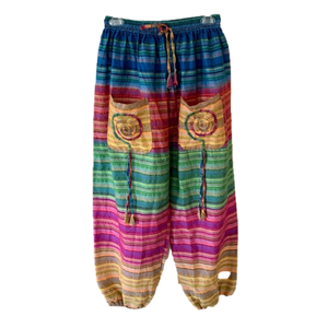 Boho Striped Colorful Baggy Pants